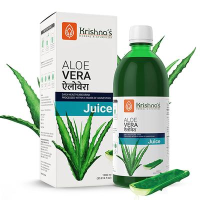 Krishna's Herbal & Ayurveda Pulpy Aloe Vera Juice 1000 ml - Ayurvedic Juices