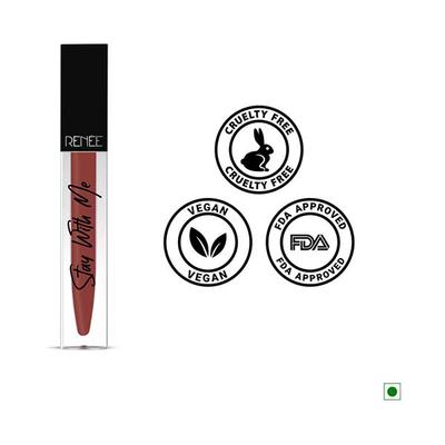 RENEE Stay With Me Matte Lip Color - Loco For Cocoa 5 ml - Liquid Lipsticks