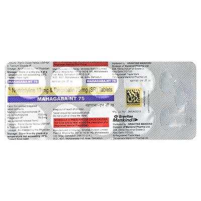 MAHAGABA NT 75 Tablet 10's - Neuropathic Pain-Dru