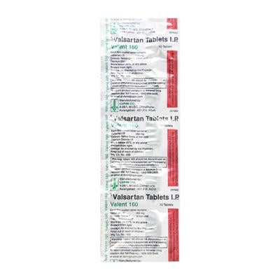 Valent 160mg Tablet 10'S - Hypertension-Ang