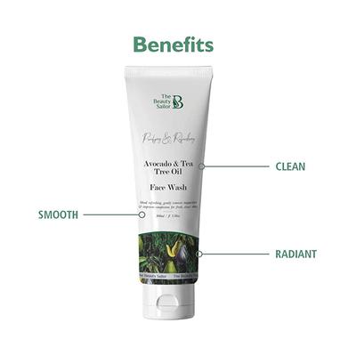 The Beauty Sailor Avocado and Tea Tree Oil Face Wash 100 ml - Face Washes
