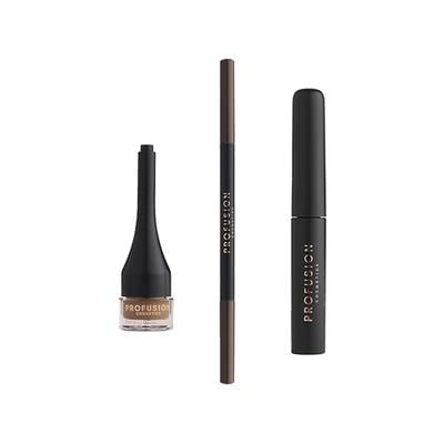 Profusion Cosmetics Ultimate (Brow Sculpt Sculpt Gel + Pomade + Pencil - Dark Brown 4ml + 1.8g + 0.07g) 1's - Eyebrow Pencils & Enhancers