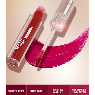 Swiss Beauty Stay On Matte Liquid Lipstick-Classic Purple 2 gm - Liquid Lipsticks