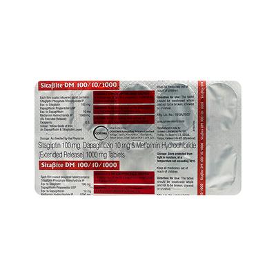SITABITE DM 100/10/1000 Tablet 10's - Diabetes-Ant
