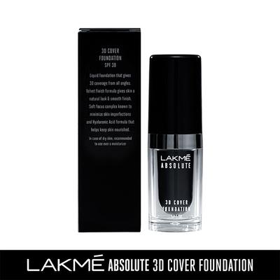 Lakme Absolute 3D Cover Foundation Cool Cinnamon 15 Ml - Foundation