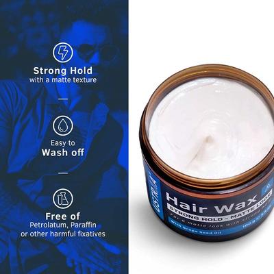 Ustraa Hair Wax Strong Hold for Men - Matte Look 100 gm - Hair Gels & Waxes