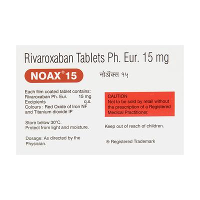 NOAX 15 Tablet 15's - Blood Clot-Ant