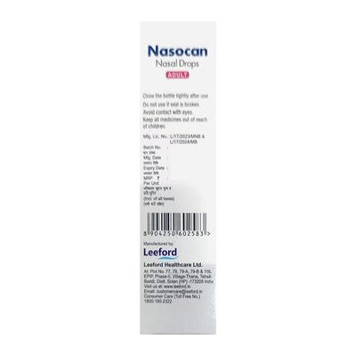 Nasocan Nasal Drops 10ml - Nasal Congestion-Nas
