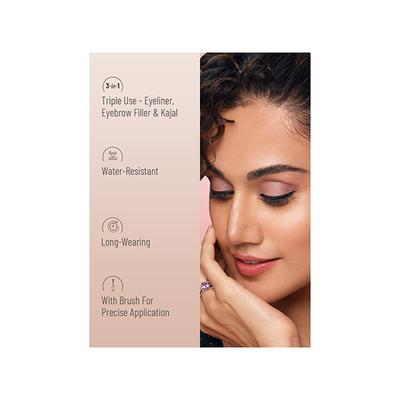 Swiss Beauty 2-In-1 Eyebrow & Gel Eyeliner - Brown 7 gm - Eyeliners