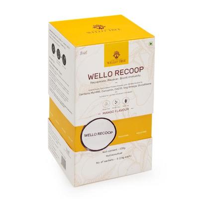 WelloTree Wello Recoop Protein Powder - Mango Flavour (Pack Of 6 x 18g) 1s - Protein Drink