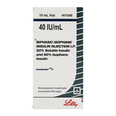 Huminsulin 50/50 40IU Injection 1X10ml - Diabetes-Ins