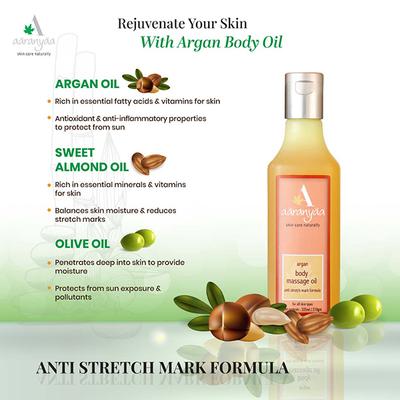 Aaranyaa Argan Body Massage Oil 225 ml - Massage Oils