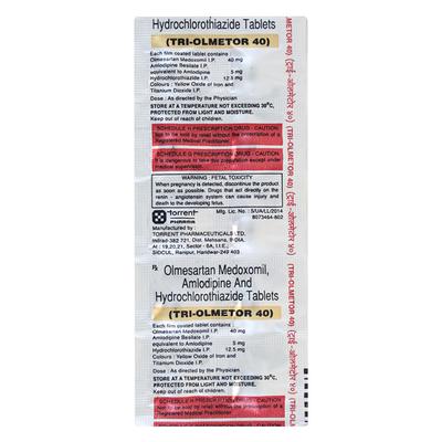 TRI Olmetor 40mg Tablet 10'S - Hypertension-Ang