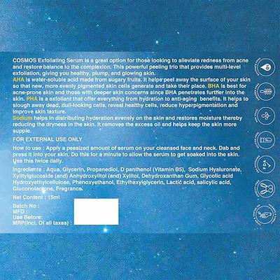 Cosmos by Bewakoof Exfoliating Serum with 15% AHA, BHA , PHA & Sodium 15 ml - Face Mists