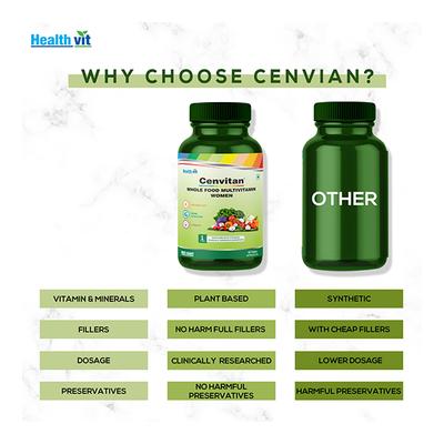 Healthvit Cenvitan Whole Food Multivitamin Women Tablet 60's - Multi-Vitamins