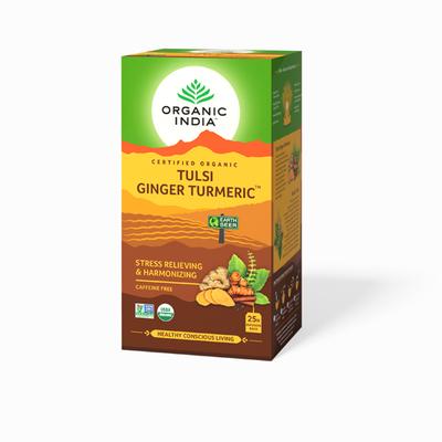 Organic India Tulsi Ginger Turmeric Tea Powder 25's - Teas
