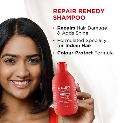 BBlunt Repair Remedy Shampoo Repairs & Smoothens with Keratin and Argan Oil 300ml - Shampoos