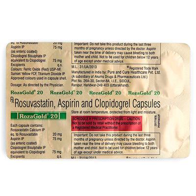 Rozagold 20mg Capsule 10'S - High Cholesterol-Dys