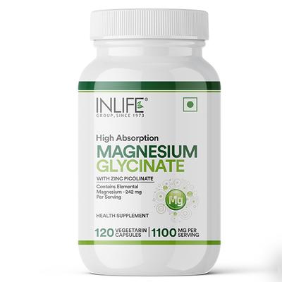 Inlife Magnesium Glycinate 1100 mg Veg Capsule 120's - Calcium And Minerals