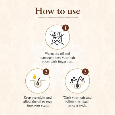 Just Herbs Ayurvedic Javakusum Hair Oil with Hibiscus, Henna and Indian Gooseberry Prewash Deep Conditioning All Hair Types 200ml - Hair Oils