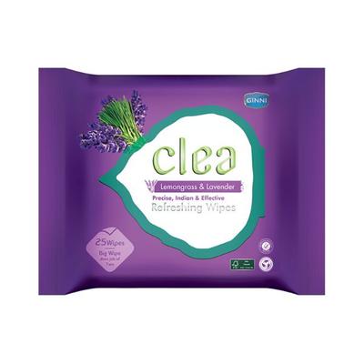 Clea Cleansing & Refreshing Wet Wipes (Lemongrass & Lavender) (25's Wipes/Pack) 1's - Make Up Removers