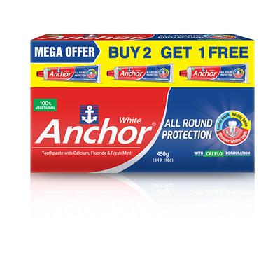 Anchor White Toothpaste 150 gm (Buy 2 Get 1 Free) - Toothpaste