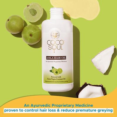 Coco Soul Amla Hair Oil With Extra Virgin Coconut Oil - Makers Of Parachute Advansed 200 ml - Hair Oils