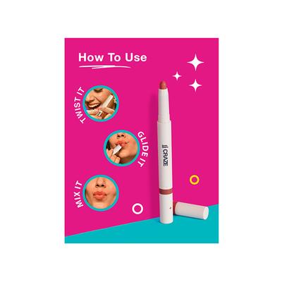 Swiss Beauty Craze Duo Lip Colour Peach Me Pink 2 gm - Lipsticks