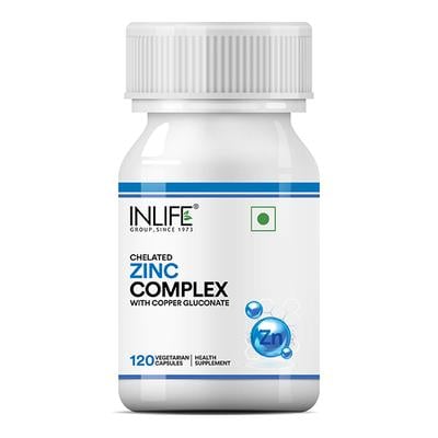 INLIFE Chelated Zinc Complex Veg Capsules 120's - Calcium And Minerals