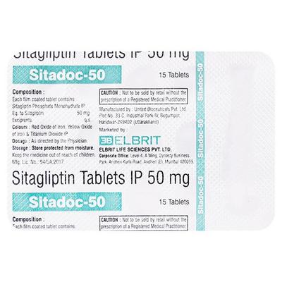 SITADOC 50 Tablet 15's - Diabetes-Ant