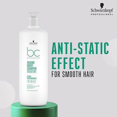 Schwarzkopf Professional Bonacure Volume Boost shampoo with Creatine for Fine Hair with Vegan Keratin 1000 ml - Shampoos