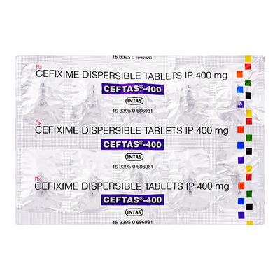 Ceftas 400mg Tablet 10'S - Bacterial Infections-Cep