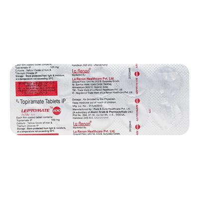 Leptomate 100mg Tablet 10'S - Epilepsy/Convulsion-Ant