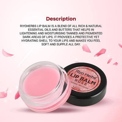 Riyo Herbs Lip Balm - Rose 6 gm - Lip Balms