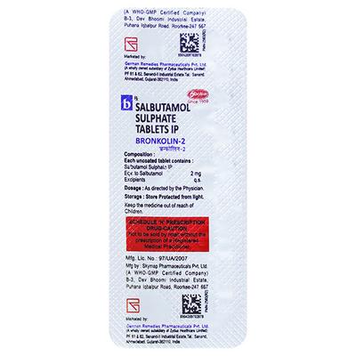 BRONKOLIN 2 Tablet 10's - Asthma/COPD-Ast