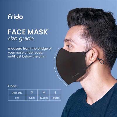 Frido Ultimate Copper Reusable Face Mask - Black (S) - Face Mask