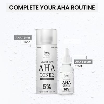 TNW The Natural Wash Clarifying AHA Toner with 5% Glycolic Acid and Lactic Acid 100 ml - Face Mists