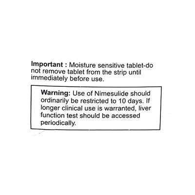 Nimegesic IR Tablet 10'S - Pain relief-Nsa