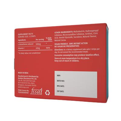 BonAyu L Glutathione 500 mg + Vitamin C 40 mg Mouth Dissolving Strips - Butterscotch 30's - Amino Acids