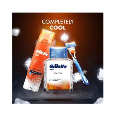 Gillette Pro After Shave Splash Icy Cool , White 100 ml - Aftershave Lotion