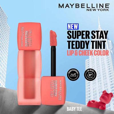 Maybelline New York Superstay Teddy Tint - Lip and Cheek Color, Baby Tee 5 ml - Liquid Lipsticks