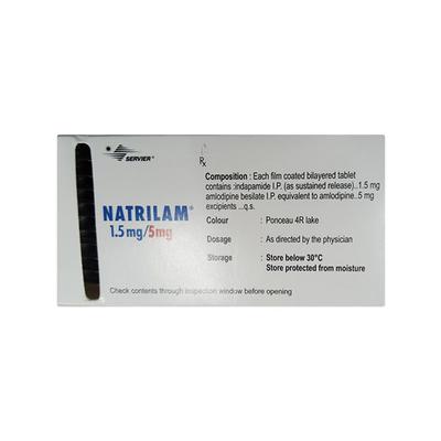 Natrilam 1.5mg/5mg Tablet 10'S - Hypertension-Cal