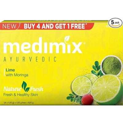 Medimix Ayruvedic Lime With Moringa Soap (Pack Of 4 x 125 g) + 125 g Free - Personal Care (Ayush)