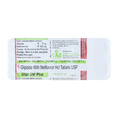 Glipi DM Plus Tablet 10'S - Diabetes-Ant