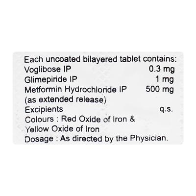 VOLICURE TRIO 1/0.3 Tablet 15's - Diabetes-Ant