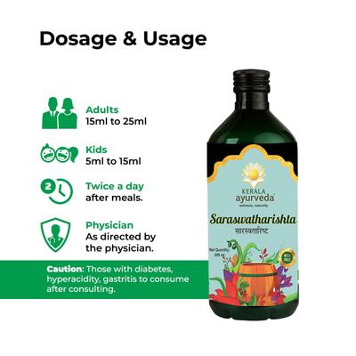 Kerala Ayurveda Saraswatharishta Tonic 200 ml - Speciality Medicines