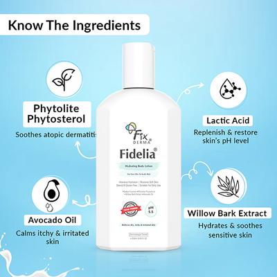 Fixderma Fidelia Hydrating Body Lotion, Moisturizer For Face & Body 250 ml - Face Moisturizers