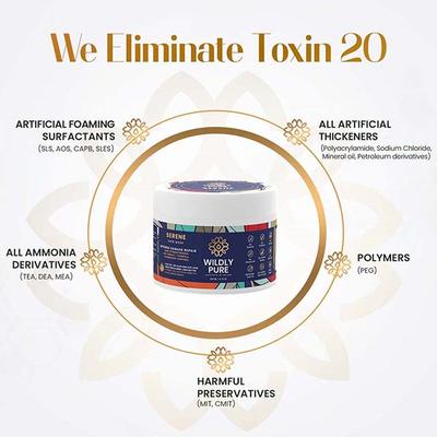 Wildly Pure Serene Hair Mask for Deep Conditioning Smoothening 12 Oils Plant Keratin Toxin 20 200 ml - Hair Masks & Packs