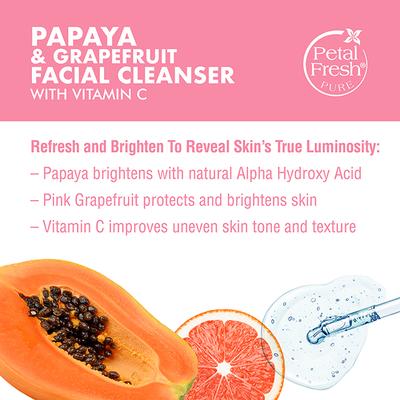 Petal Fresh Brightening Papaya Facial Cleanser With Vitamin C 200 ml - Scrubs & Exfoliants