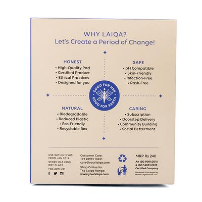 LAIQA Premium Cosyfluff Night Pads (XL) 10's - Sanitary Napkins